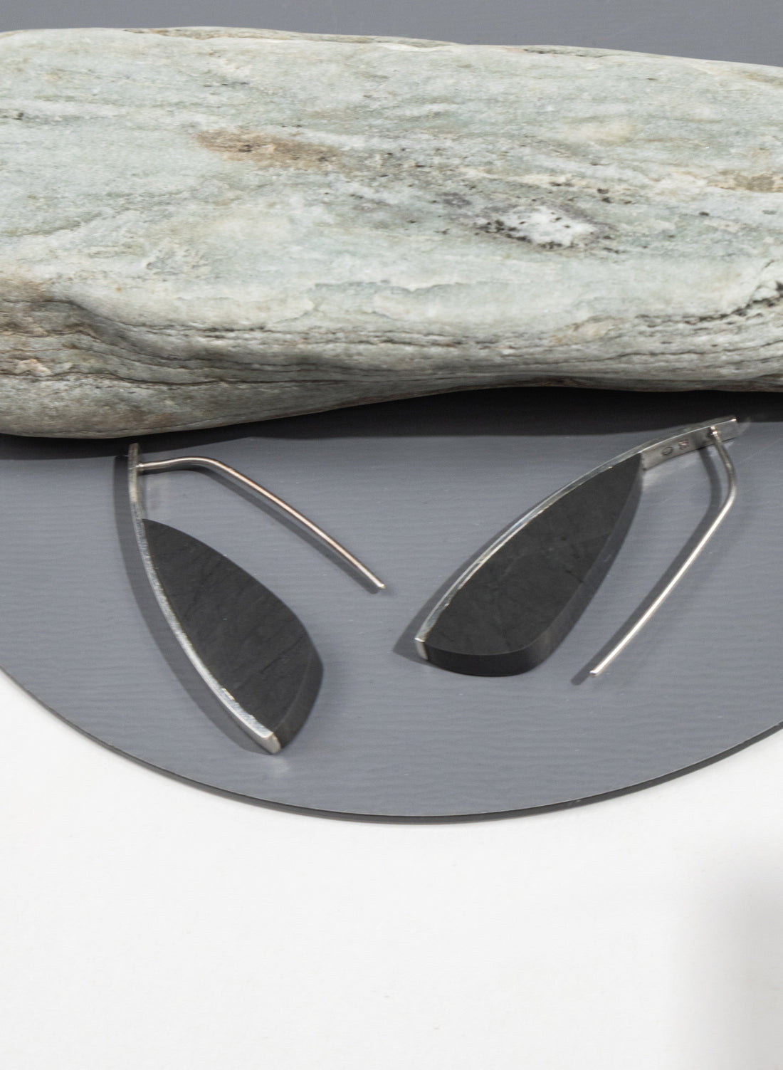 Curved Earrings - Argilite