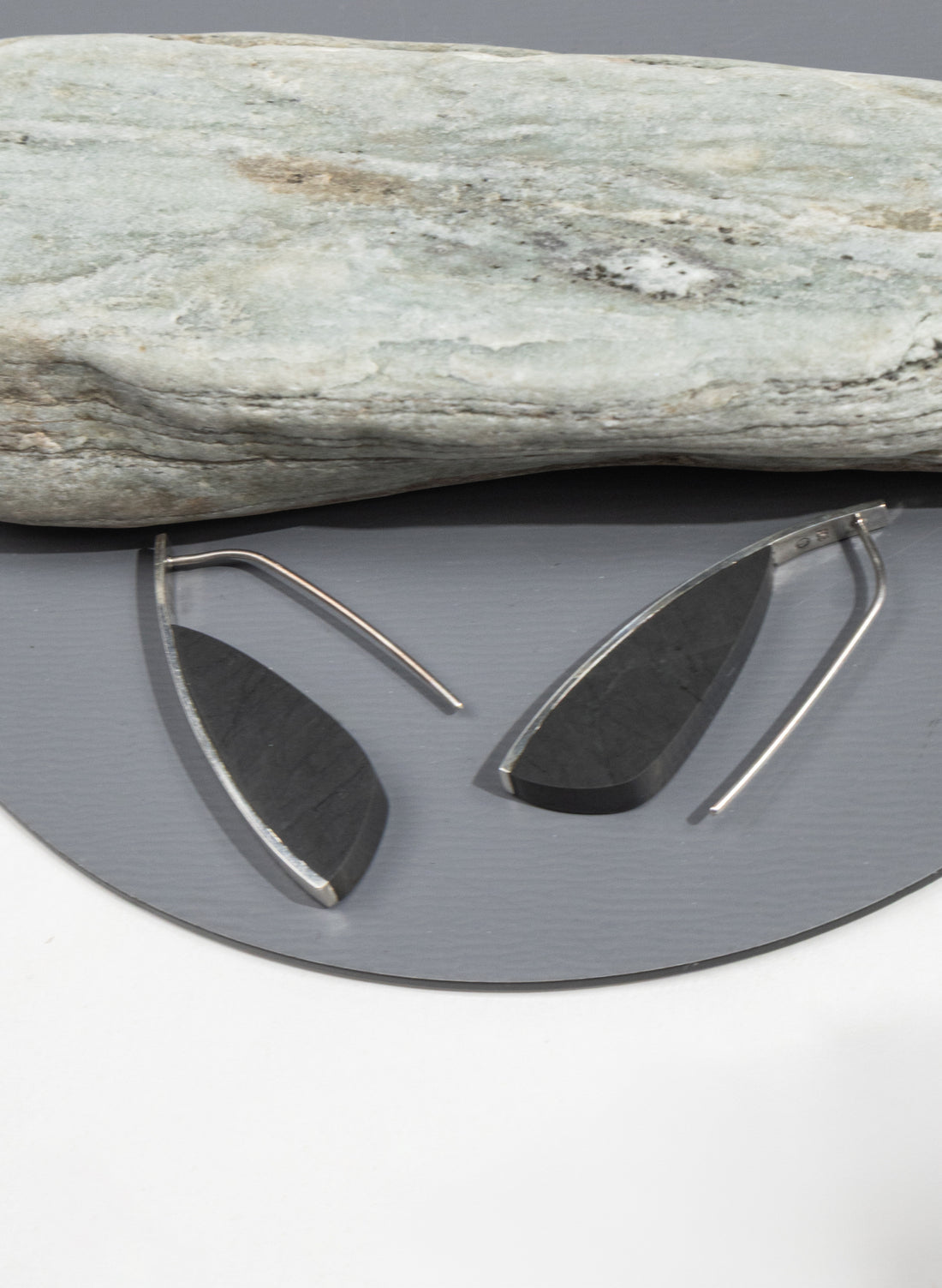 Curved Earrings - Argilite