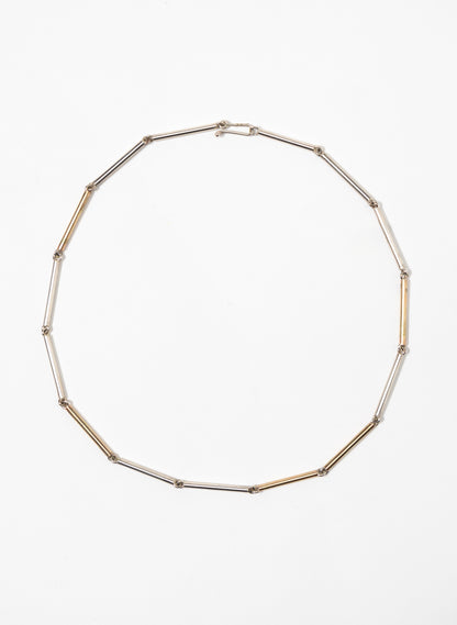 Chineer Necklace with Silver and 9ct Gold