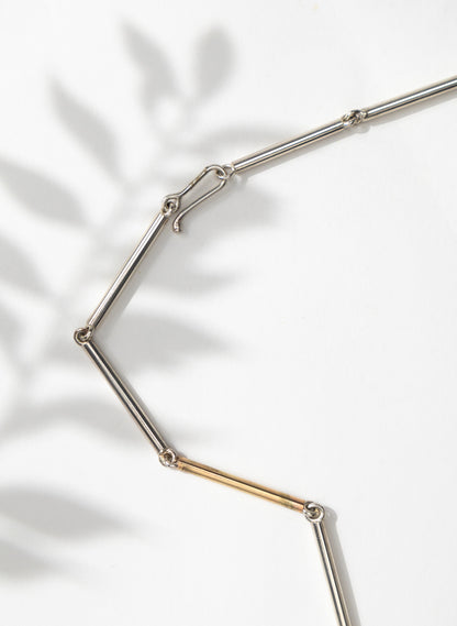 Chineer Necklace with Silver and 9ct Gold