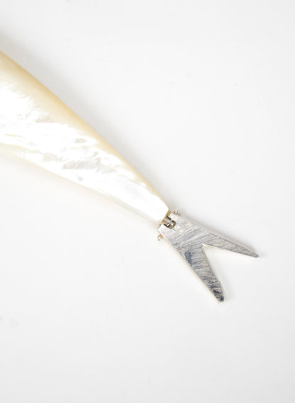 Fish Pendant Mother Of Pearl Sterling Silver