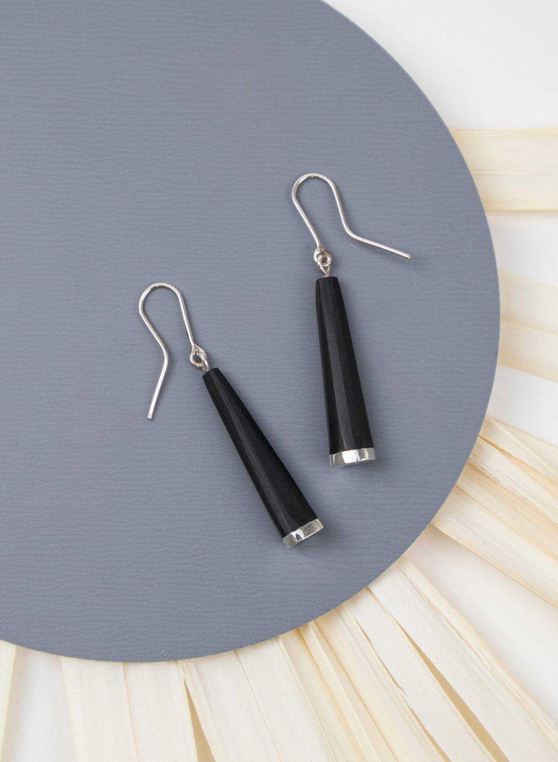 Huia Earrings - Basalt