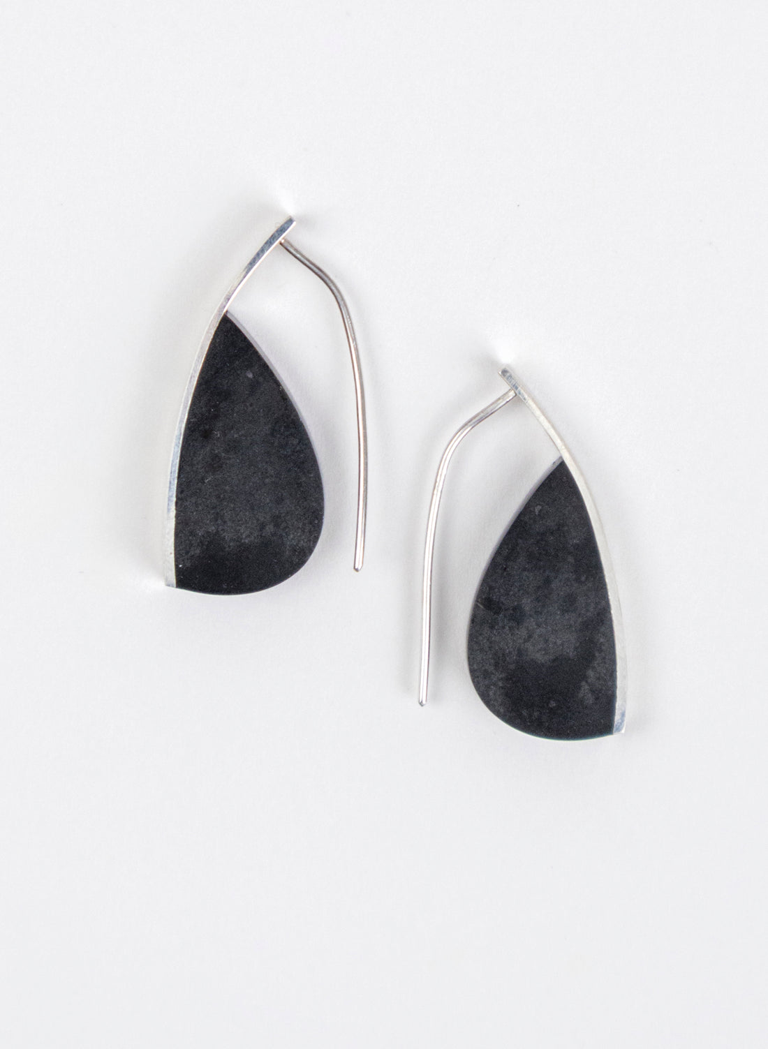 Curved Earrings - Basalt