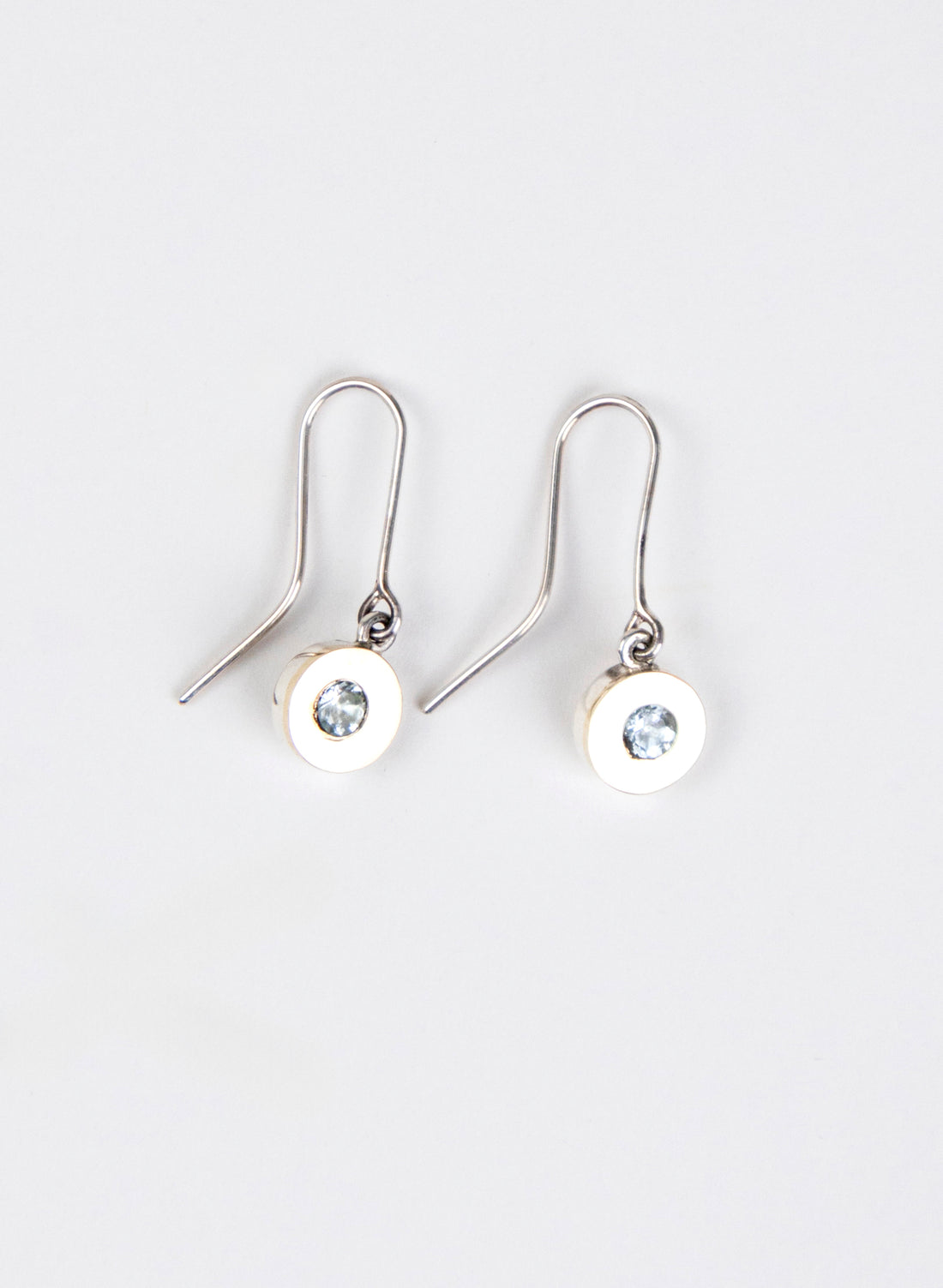 Gold Flat Button Earring