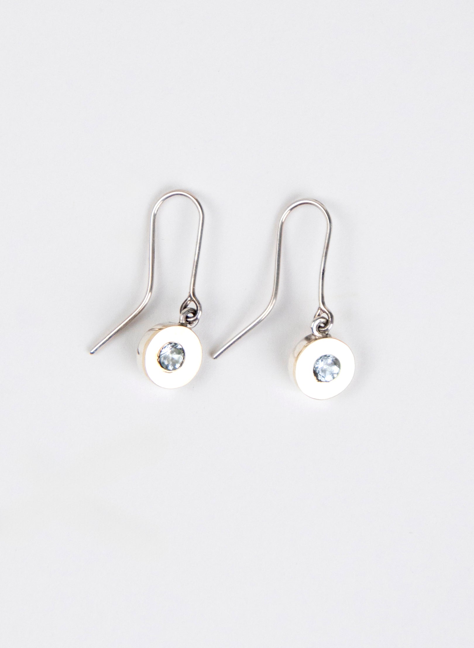 Gold Flat Button Earring