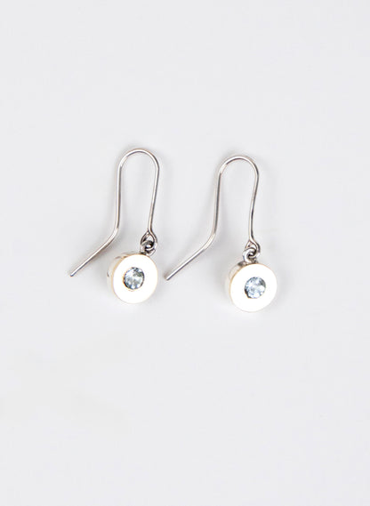 Gold Flat Button Earring