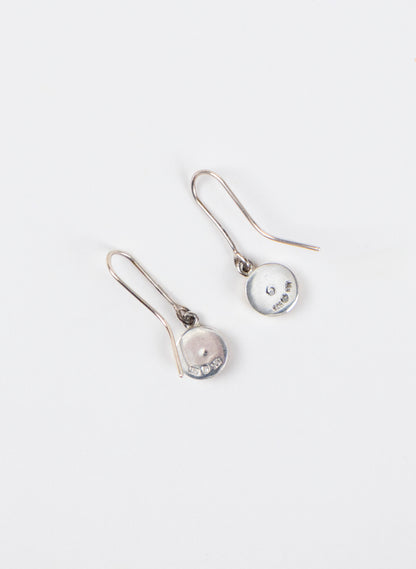 Gold Flat Button Earring