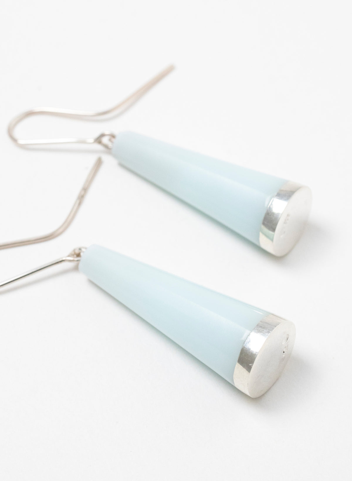 Huia Earrings - Sterling Silver and Aqua Corian