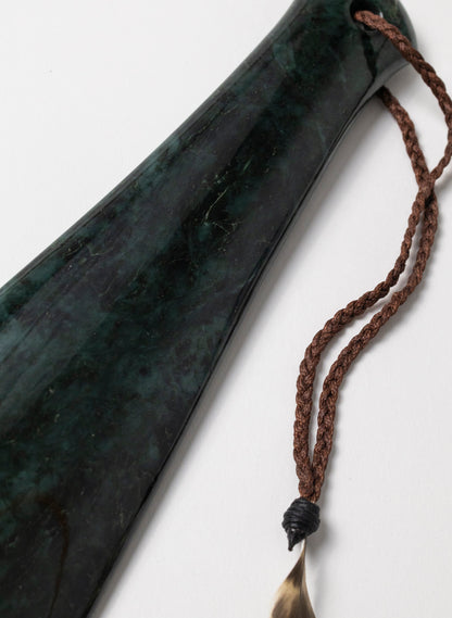 Mere Pounamu on Stone Base