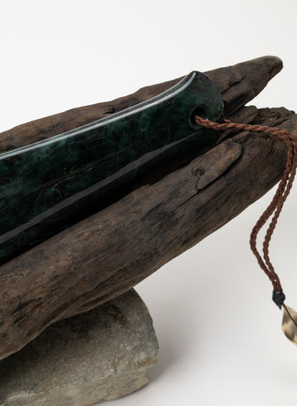 Mere Pounamu on Stone Base
