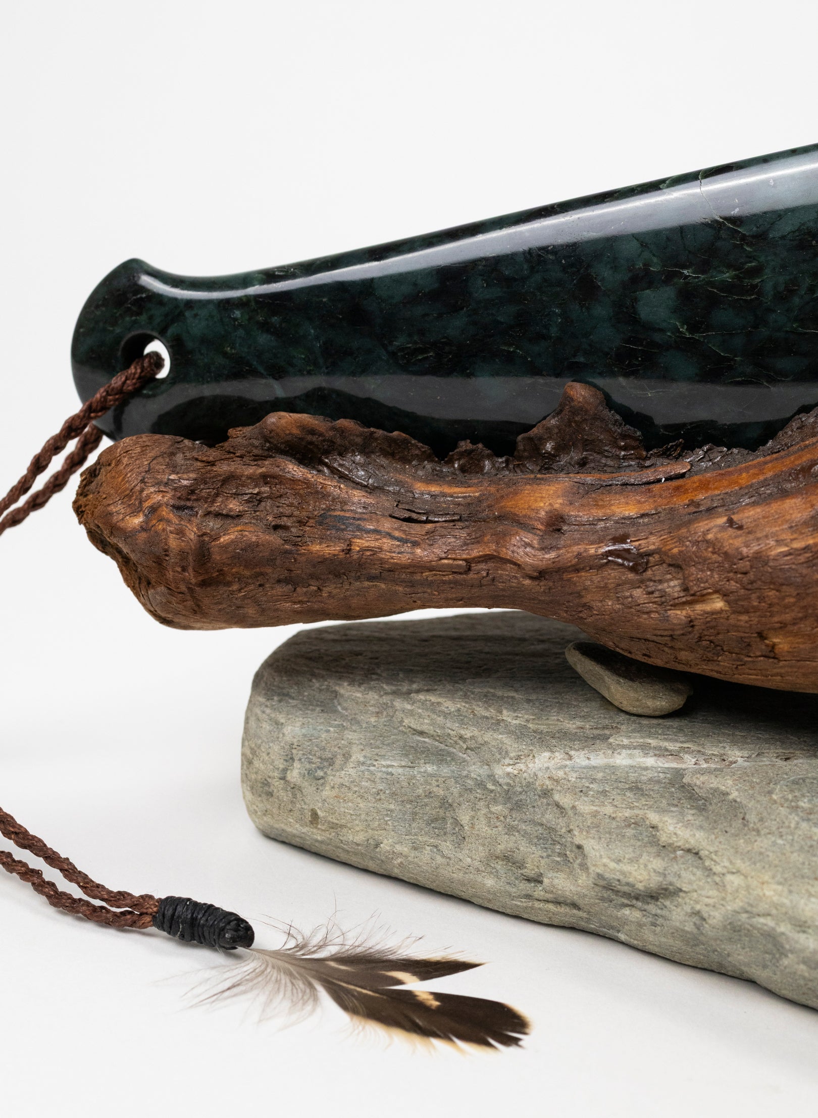 Mere Pounamu on Stone Base