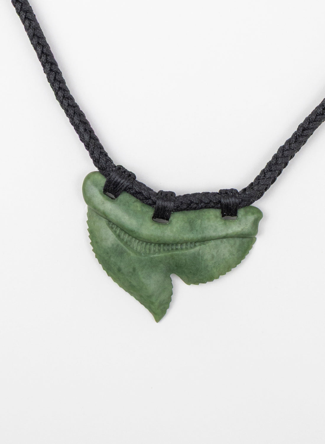 Kawakawa Pounamu Tiger Shark Niho Necklace