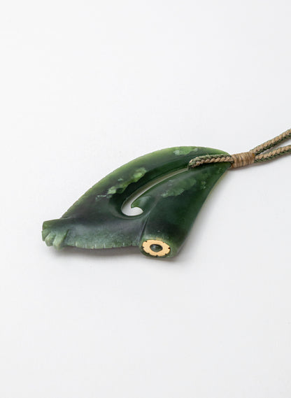 Pounamu Matau with Golden Eye
