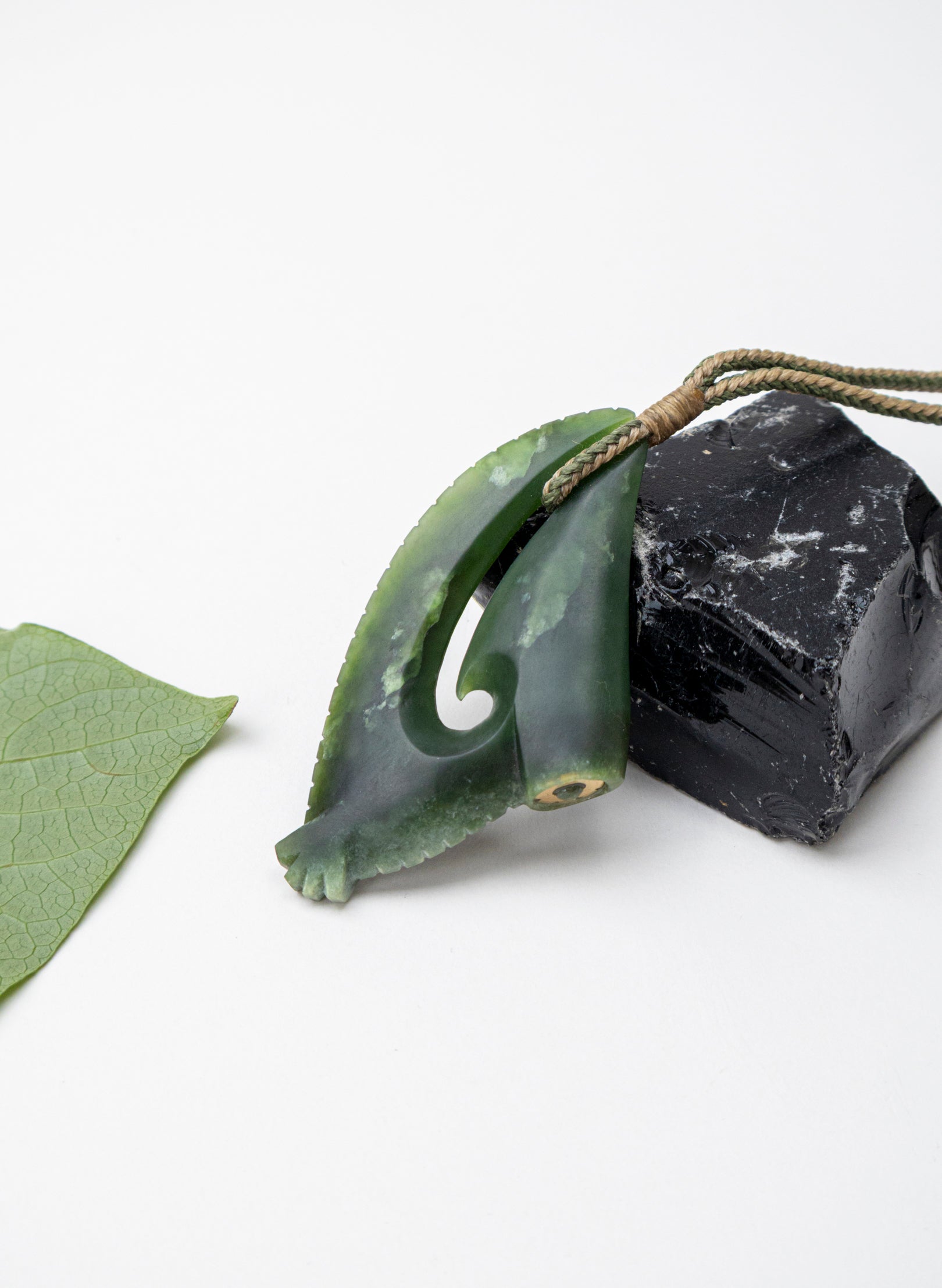 Pounamu Matau with Golden Eye