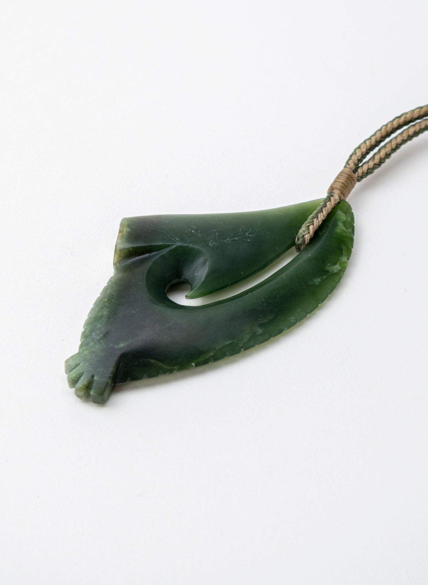 Pounamu Matau with Golden Eye