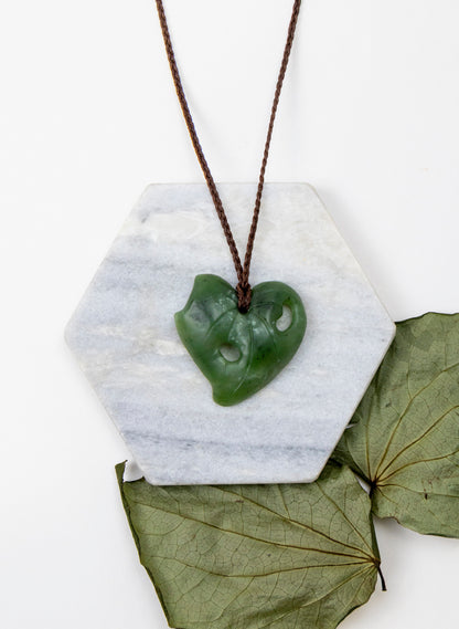 Pounamu Kawakawa Leaf