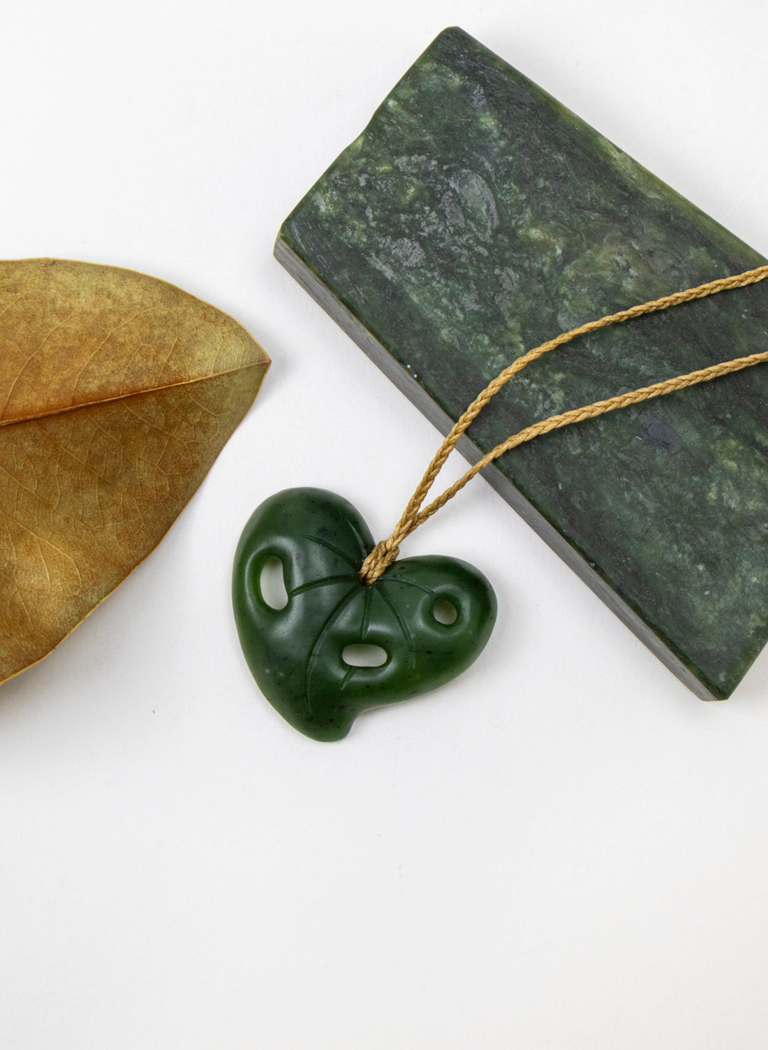 Pounamu Kawakawa Leaf