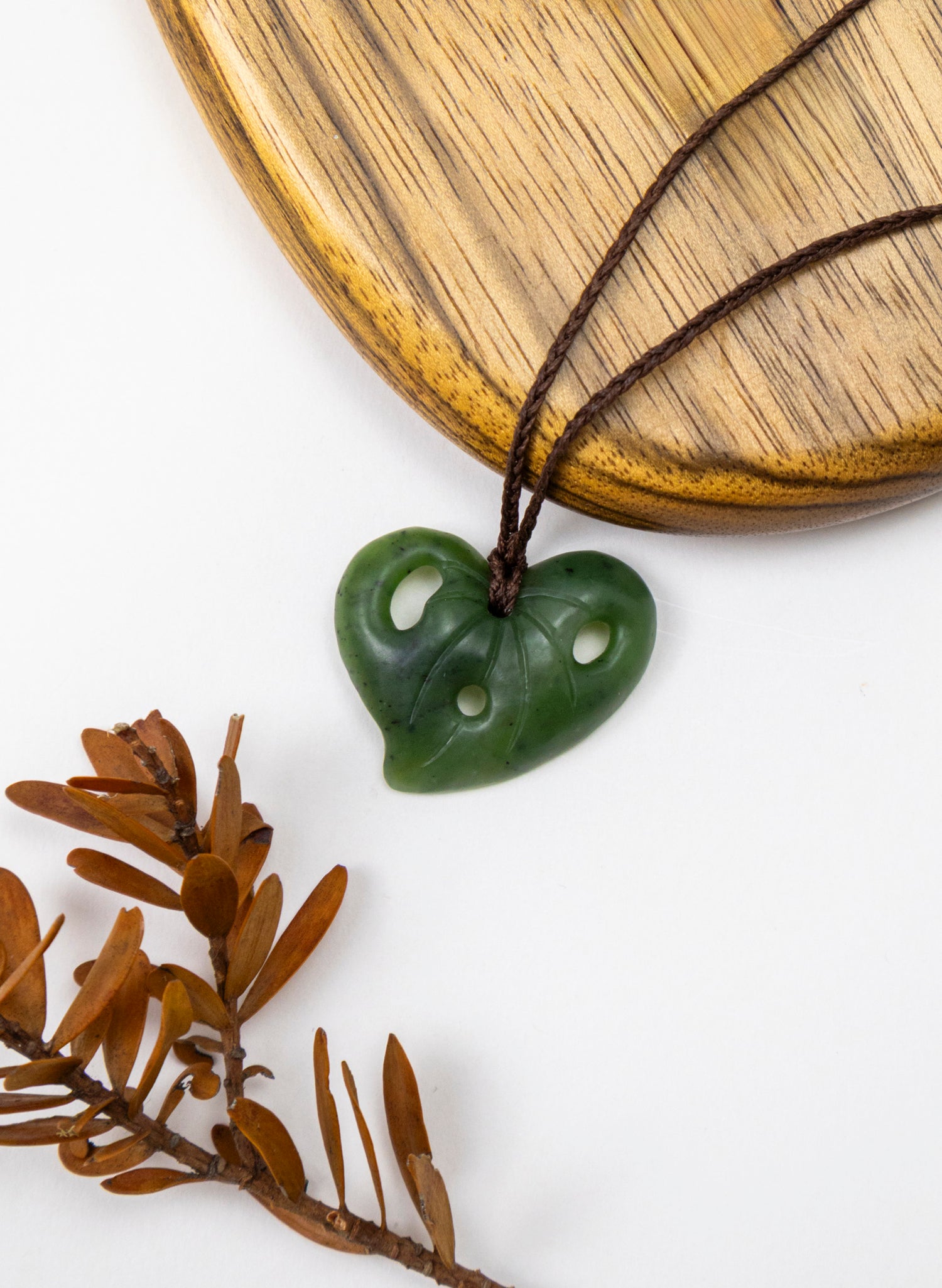 Pounamu Kawakawa Leaf