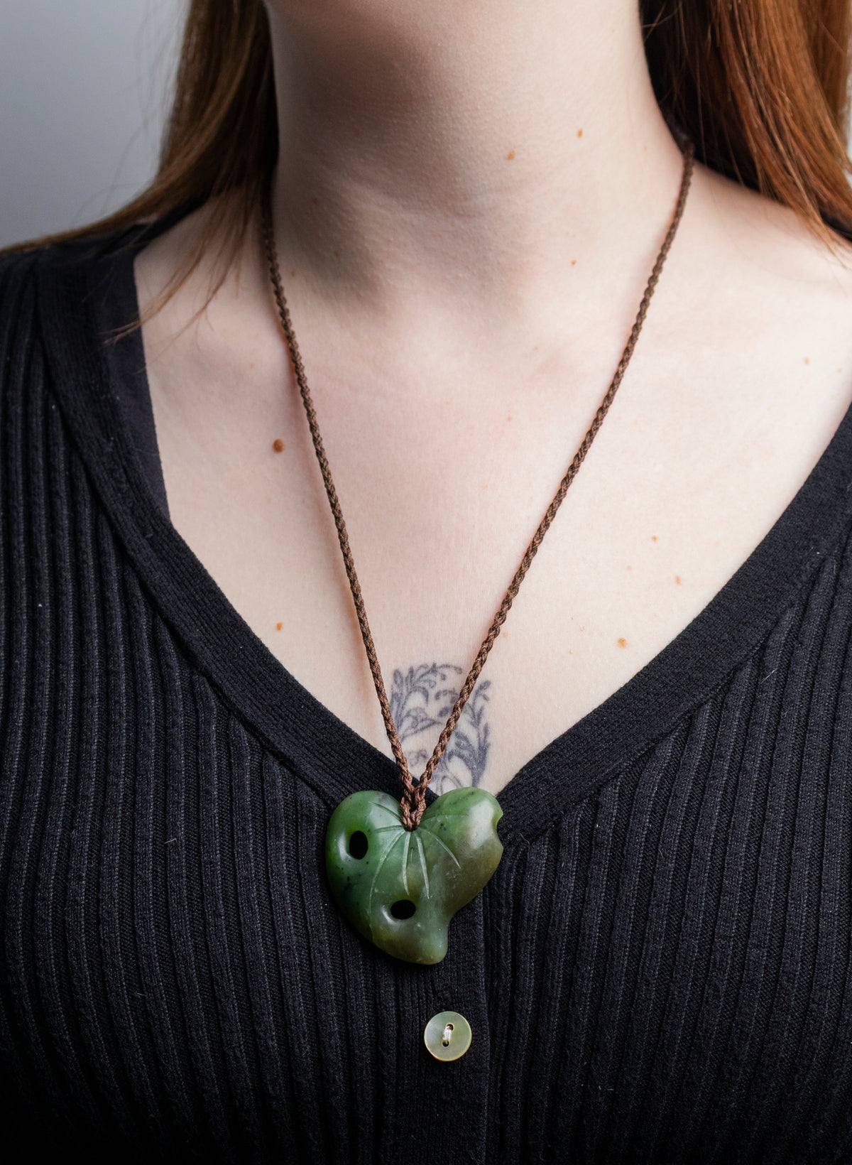 Pounamu Kawakawa Leaf