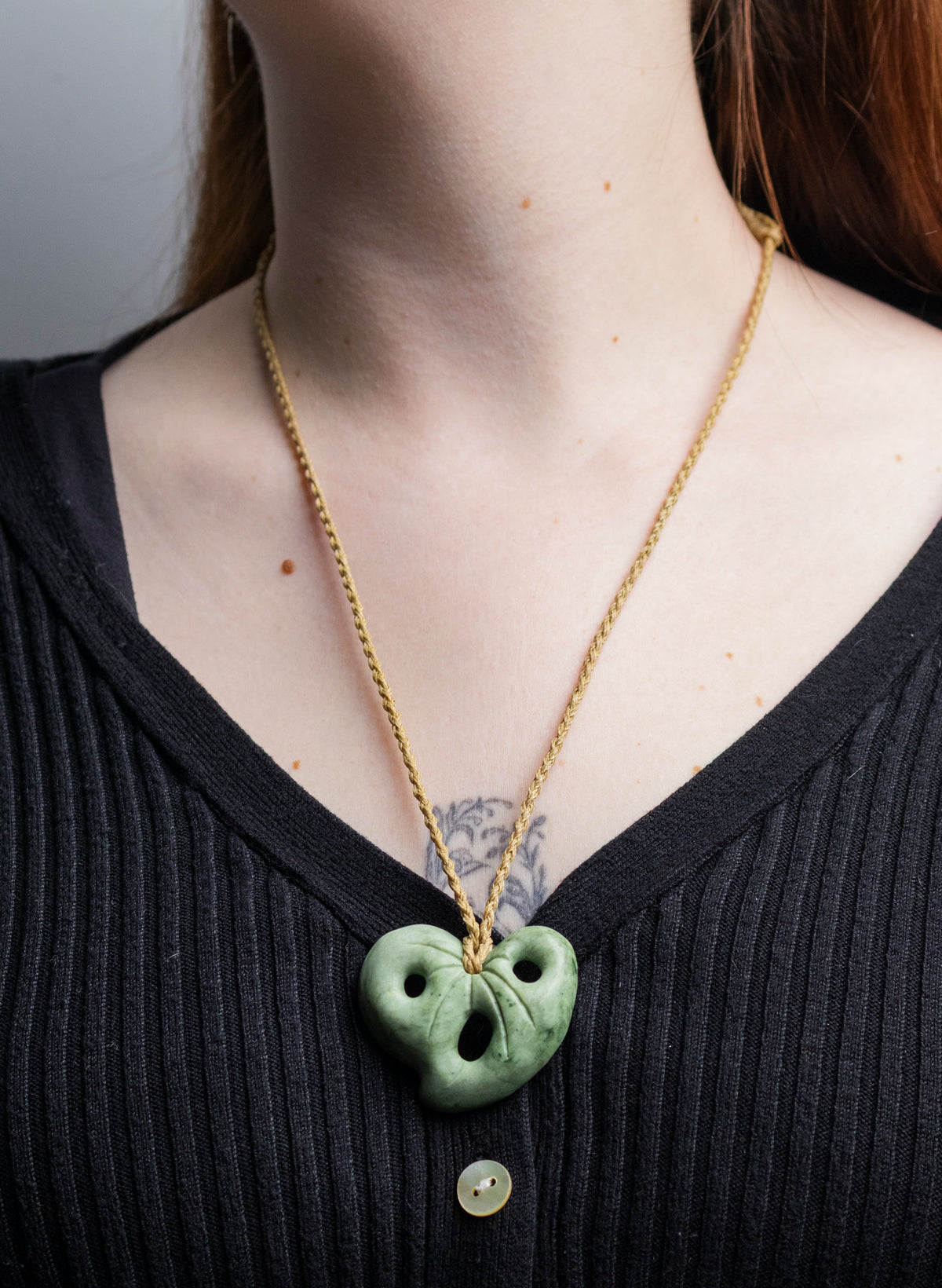 Pounamu Kawakawa Leaf