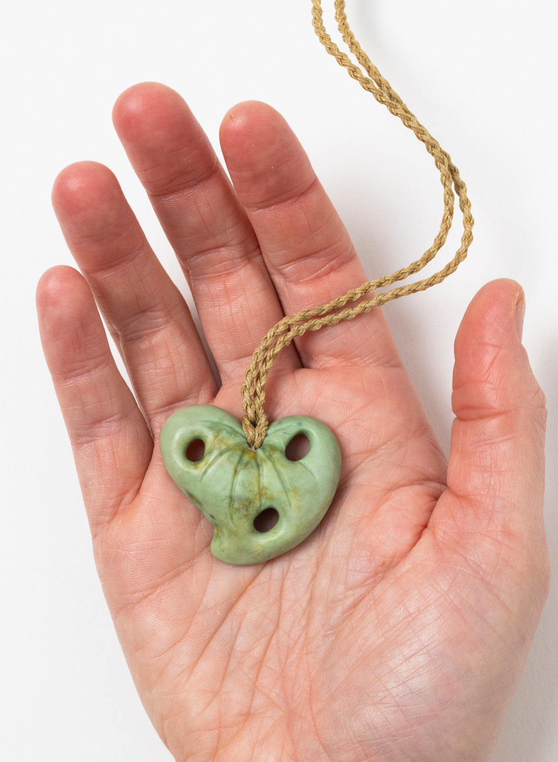Pounamu Kawakawa Leaf