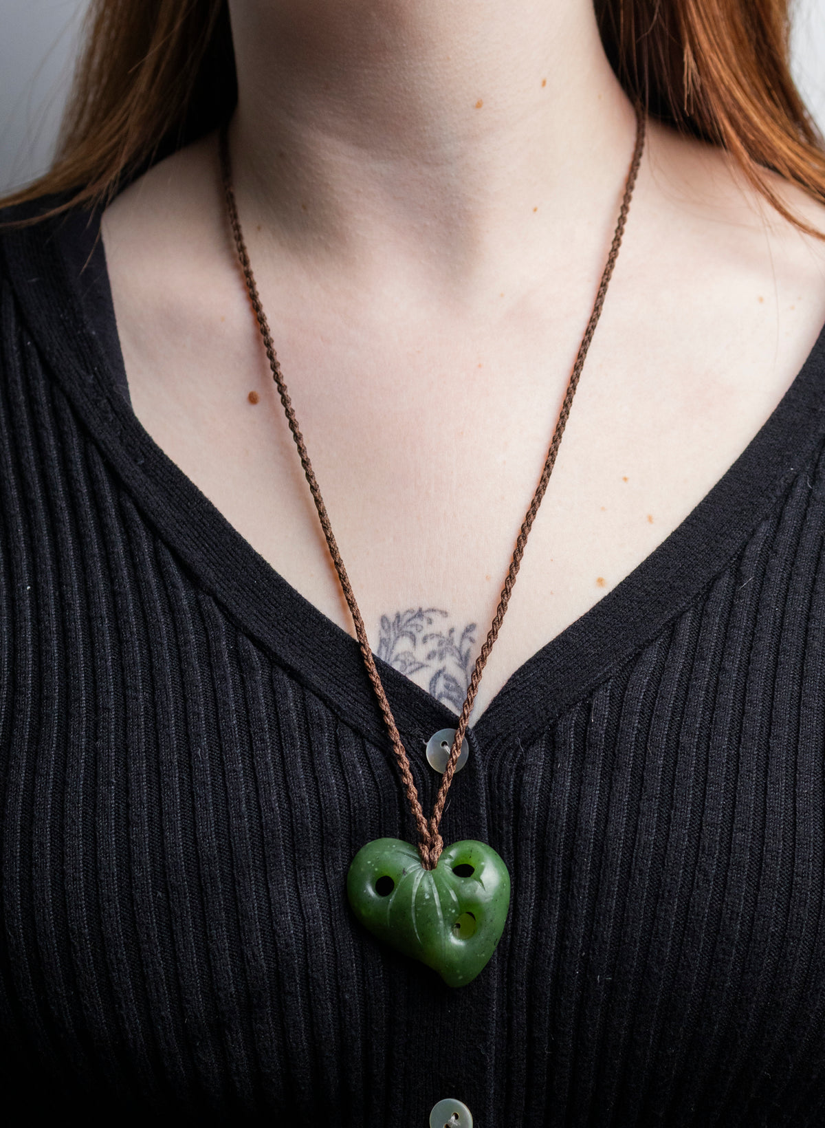Pounamu Kawakawa Leaf
