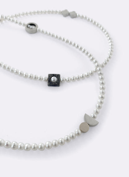 Still Point White - Necklace
