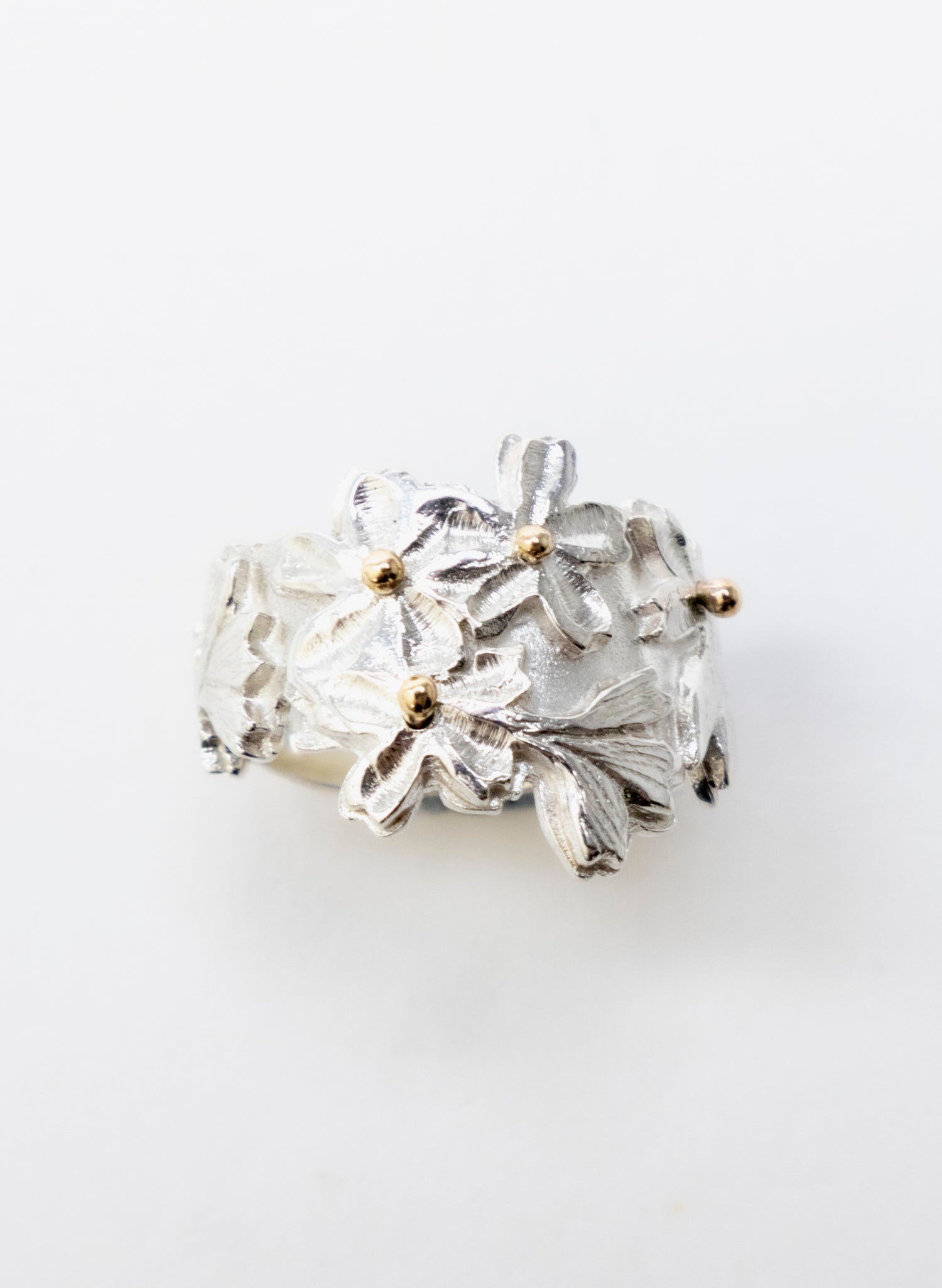 Carved Cherry Blossom Ring