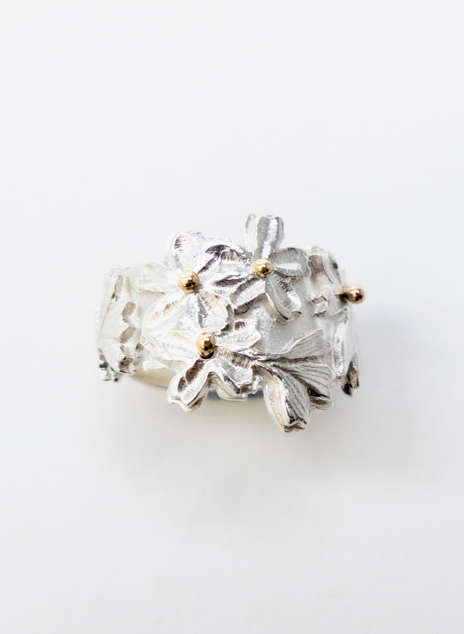 Carved Cherry Blossom Ring