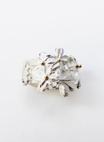 Carved Cherry Blossom Ring