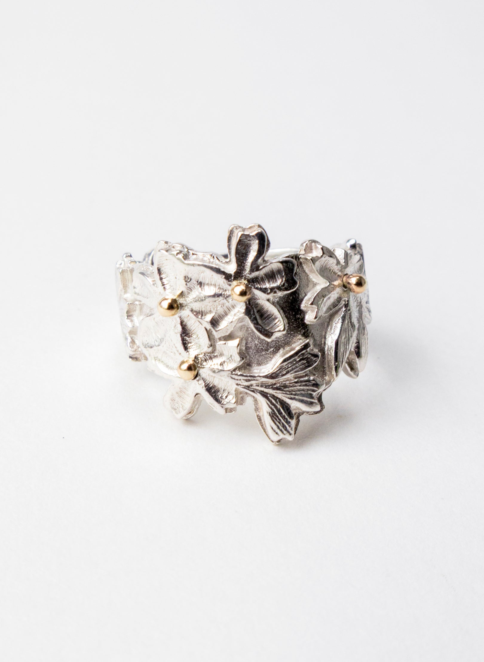 Carved Cherry Blossom Ring