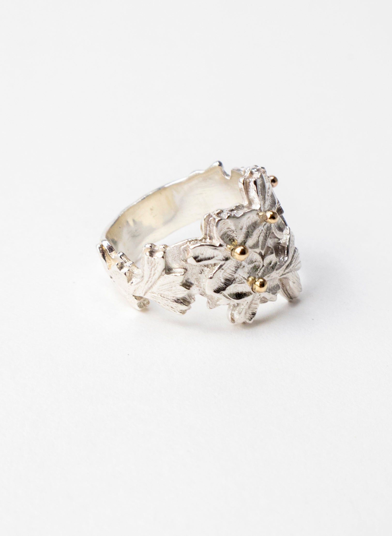 Carved Cherry Blossom Ring