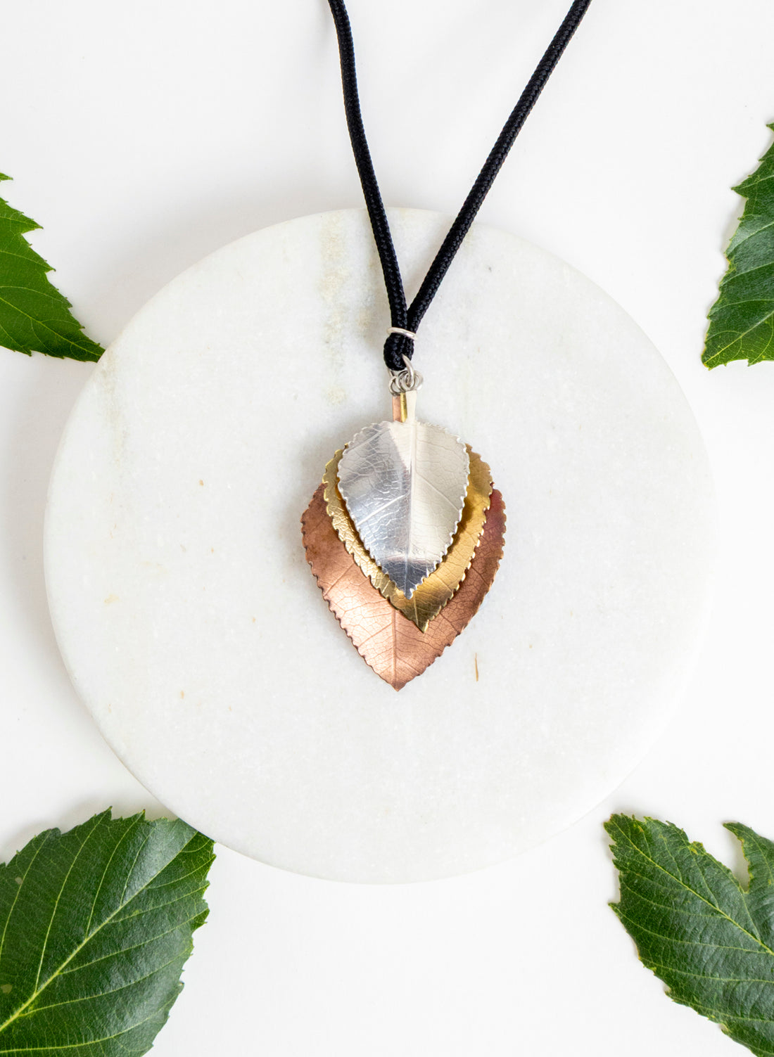 Layered Leaf Pendant
