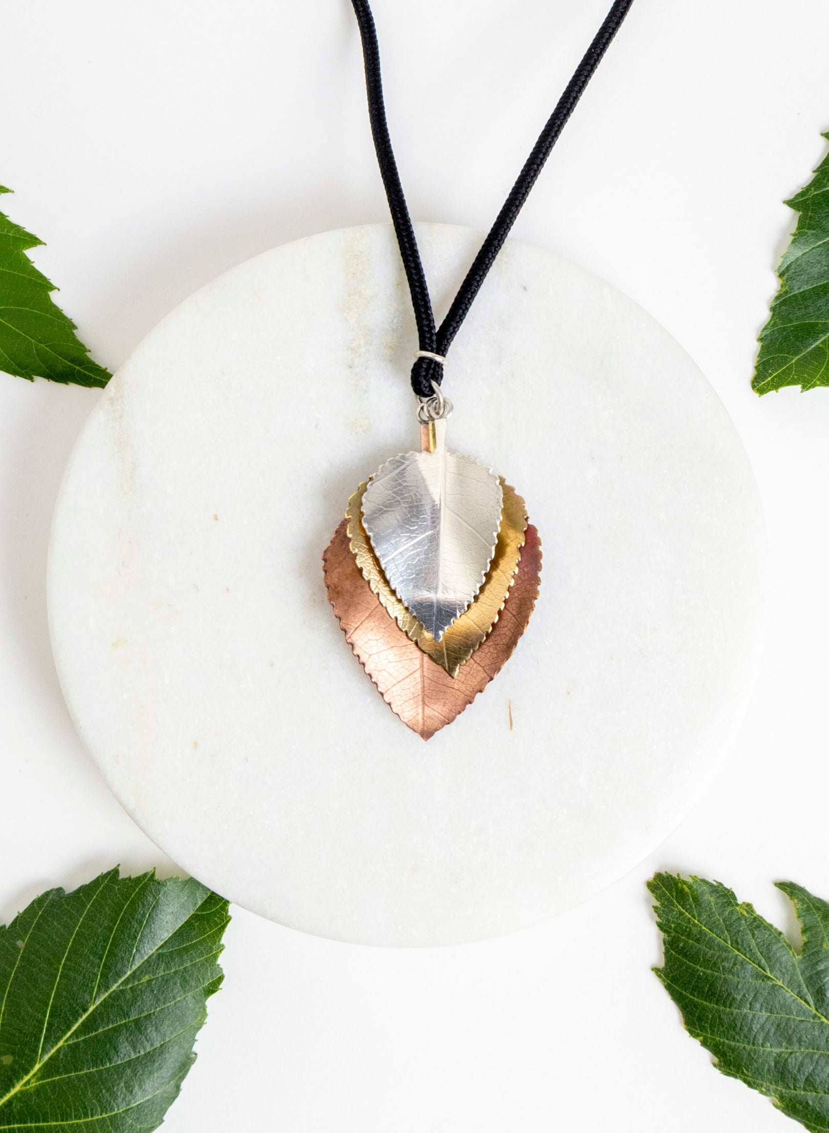 Layered Leaf Pendant
