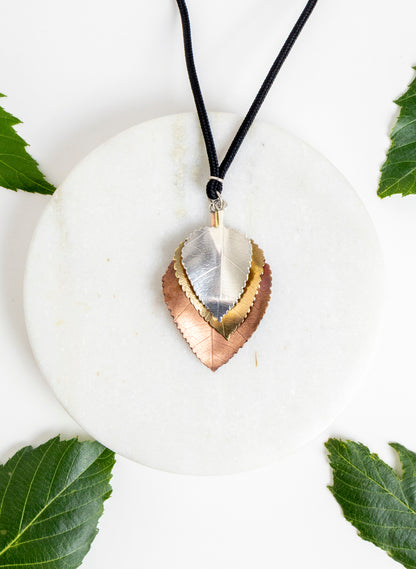 Layered Leaf Pendant