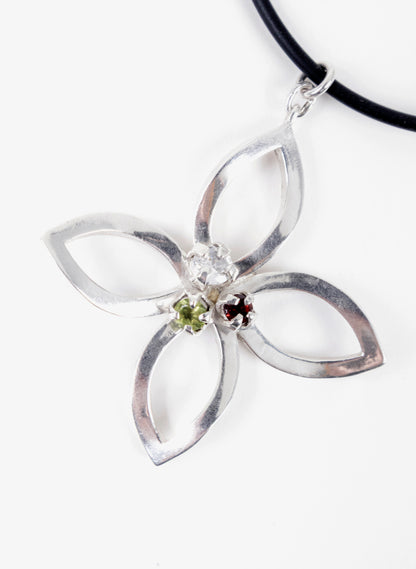 Open Leaf 4 Petal Necklace