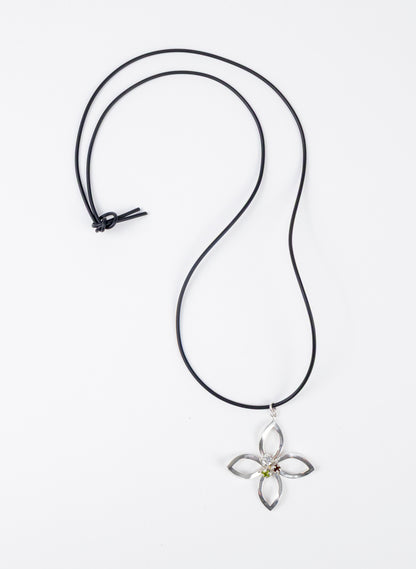 Open Leaf 4 Petal Necklace