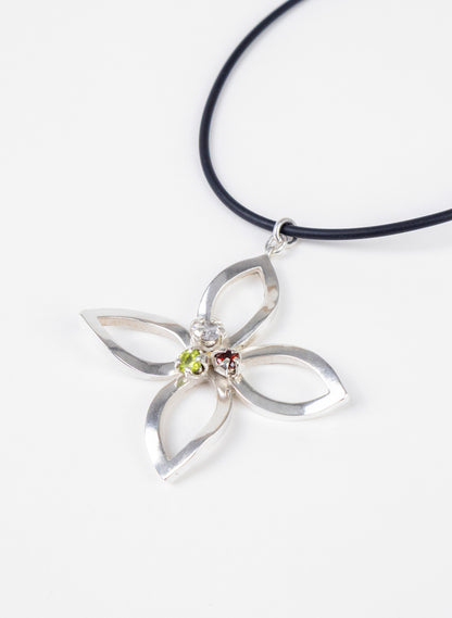 Open Leaf 4 Petal Necklace