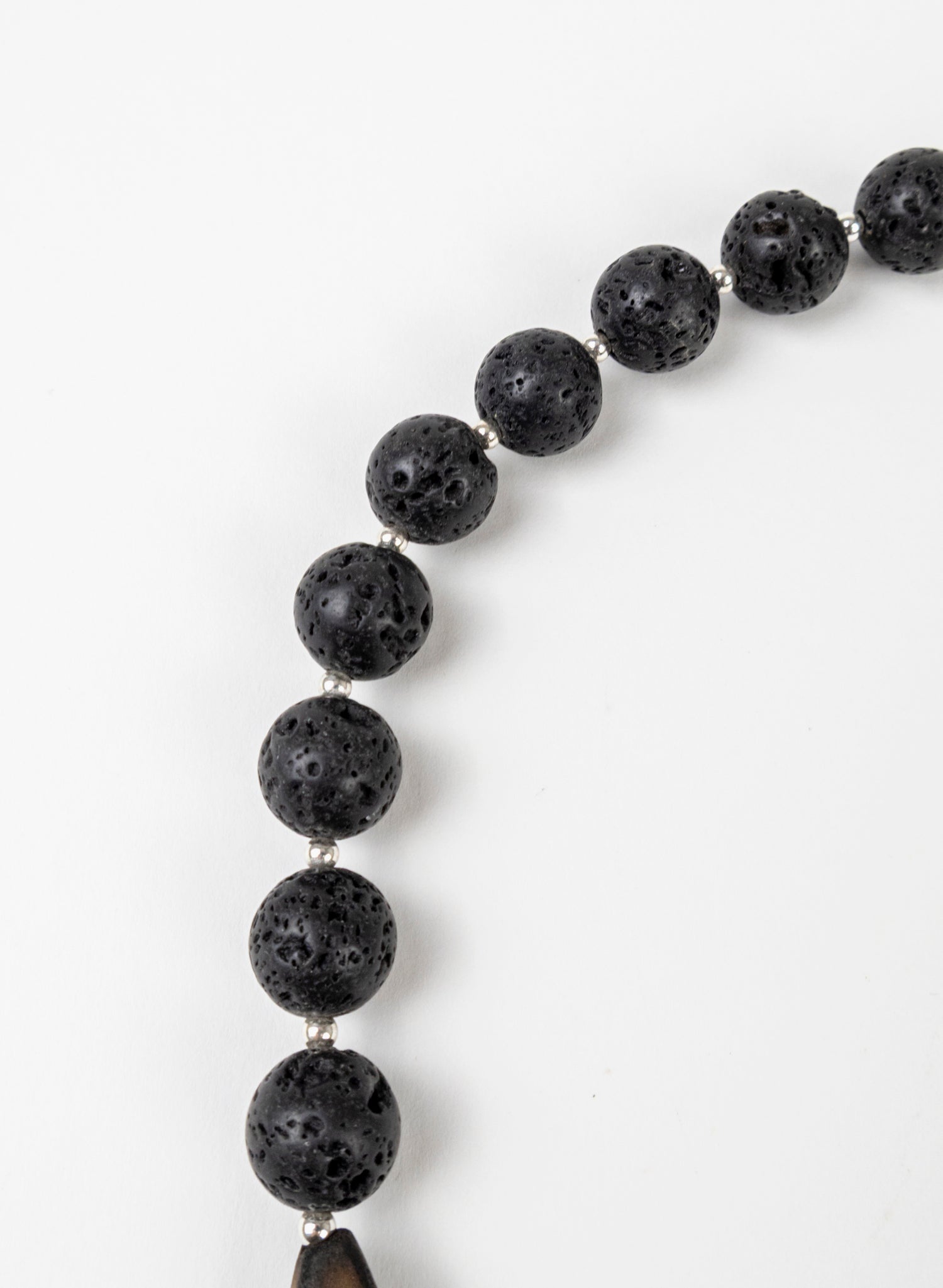 Lava Stone Leaf Necklace