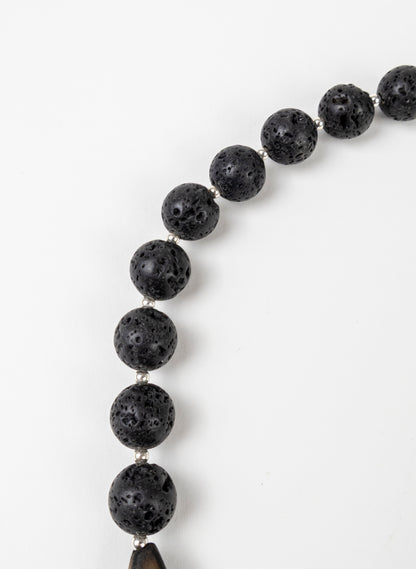 Lava Stone Leaf Necklace