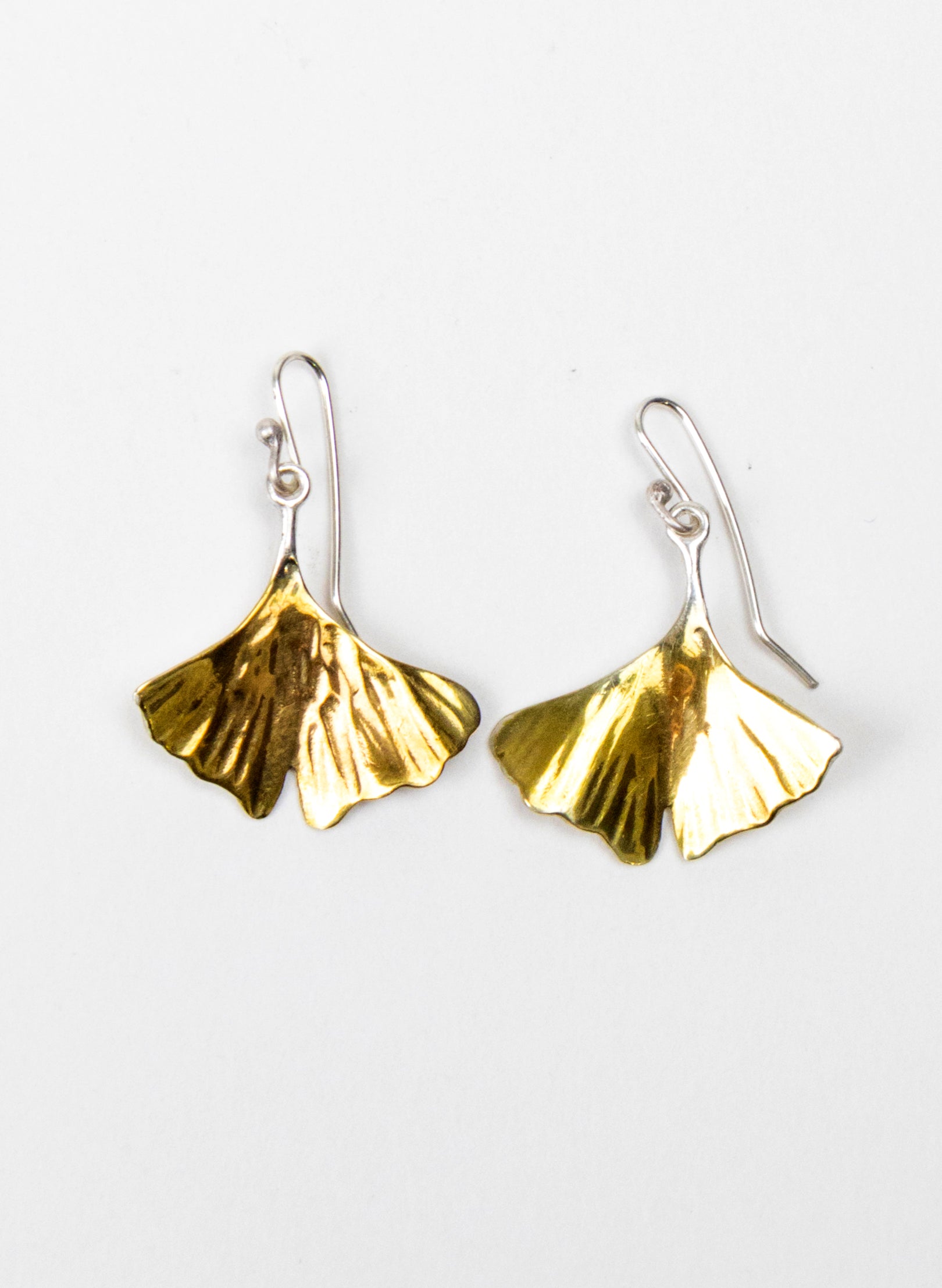 Gold Gingko Leaf Earrings