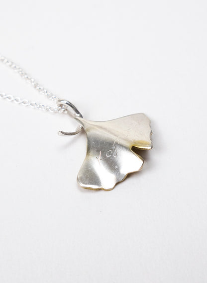 Gold Gingko Leaf Pendant