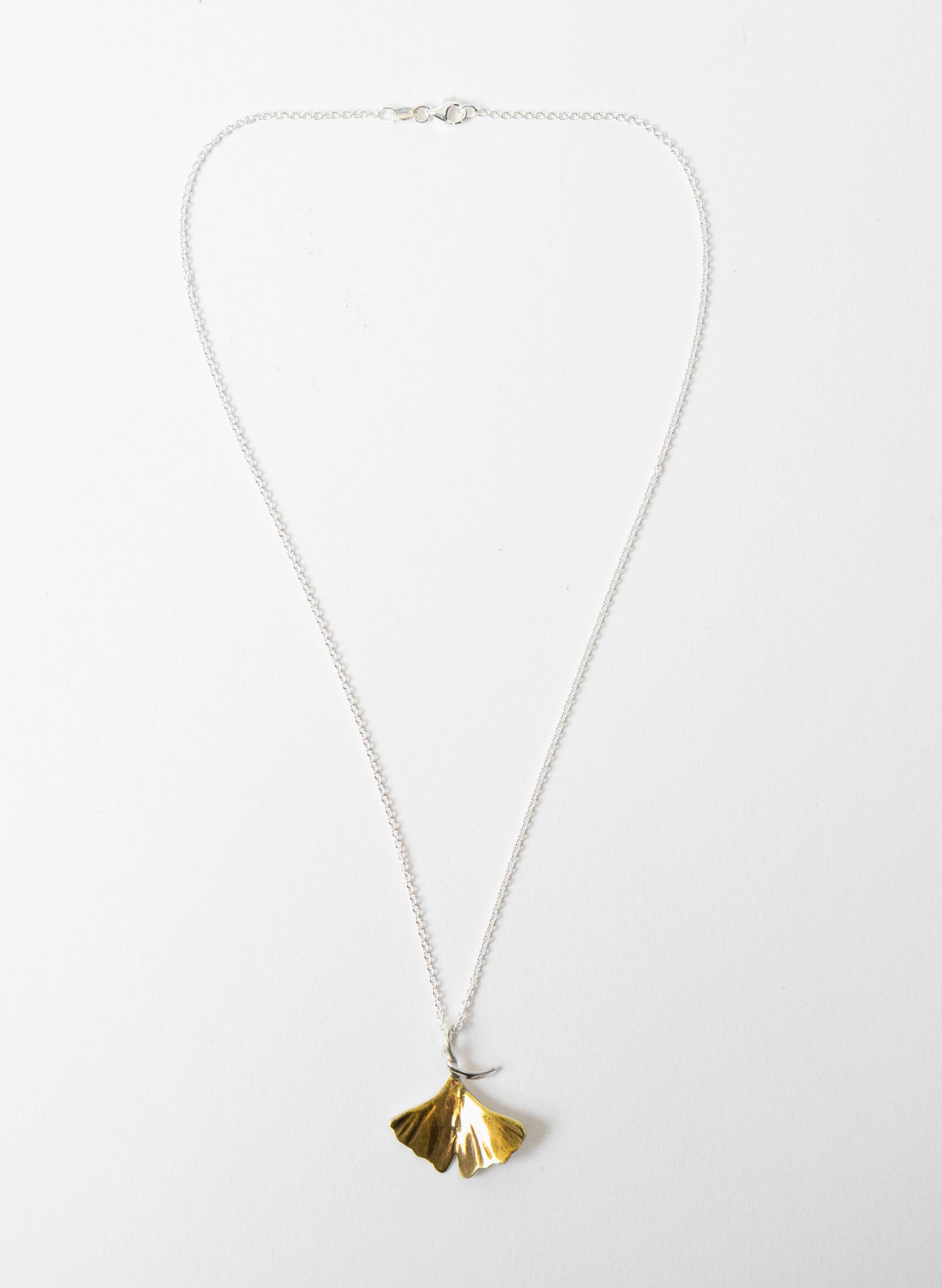 Gold Gingko Leaf Pendant