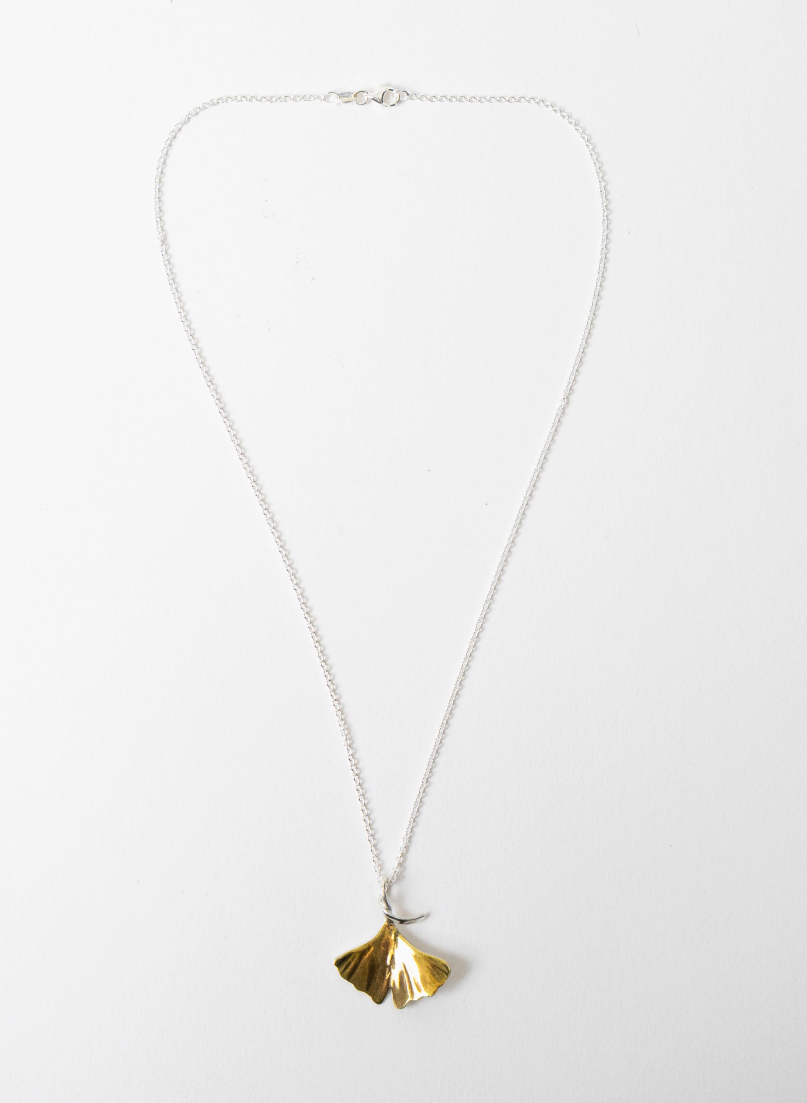 Gold Gingko Leaf Pendant