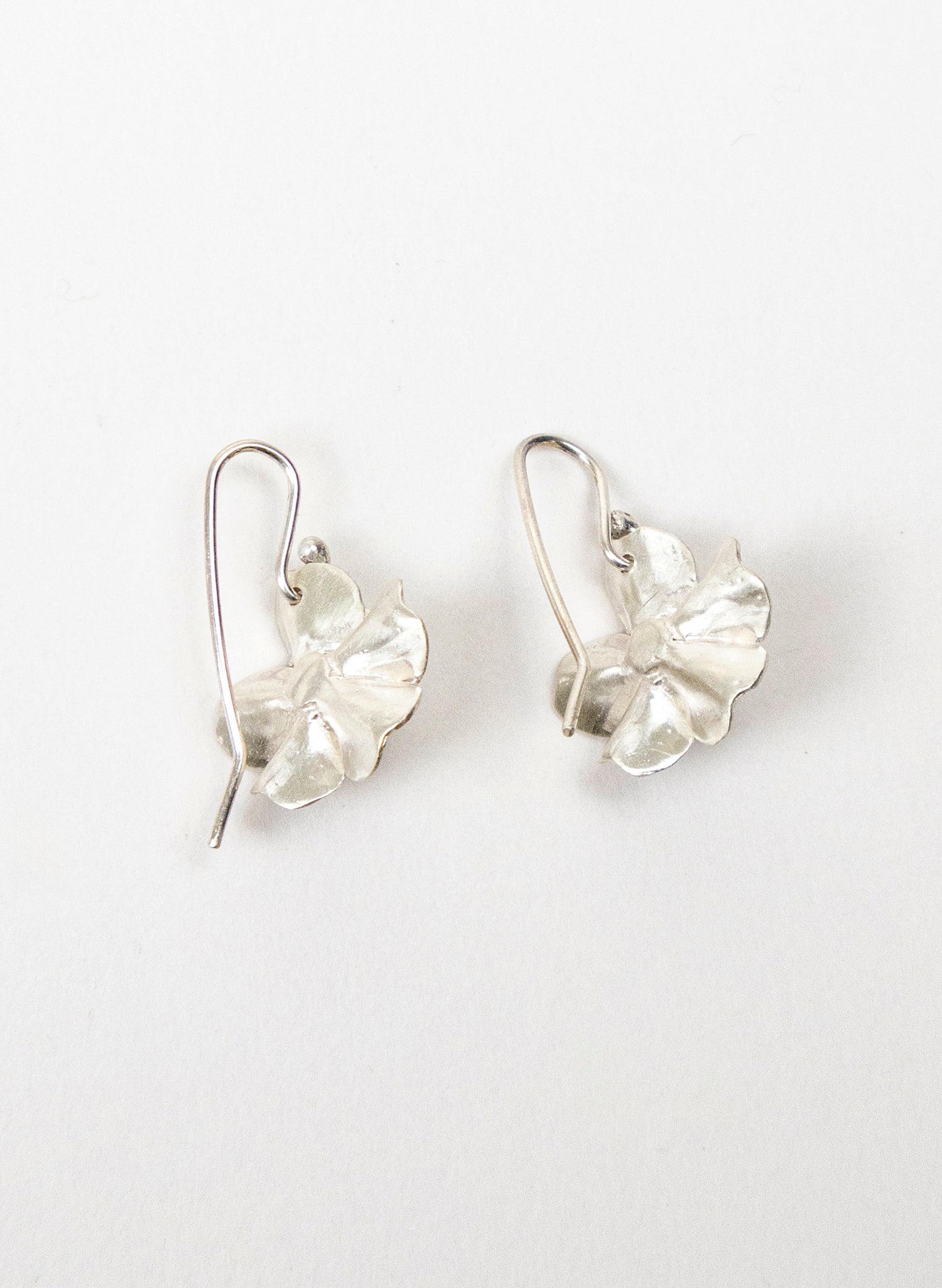 Sakura Cherry Blossom Earrings with a Gold Stamin