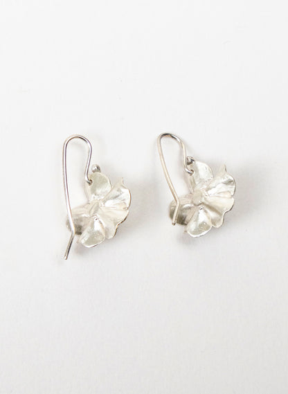 Sakura Cherry Blossom Earrings with a Gold Stamin