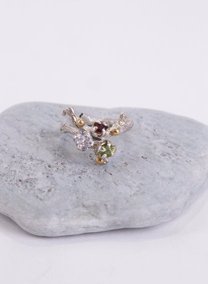Garnet Peridot Ring