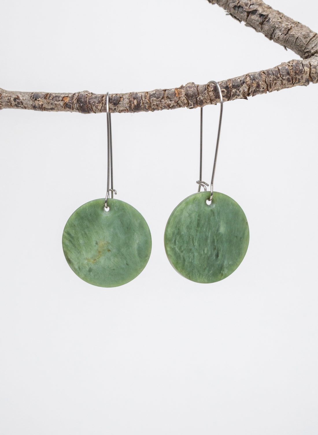 Pounamu Disc Earrings