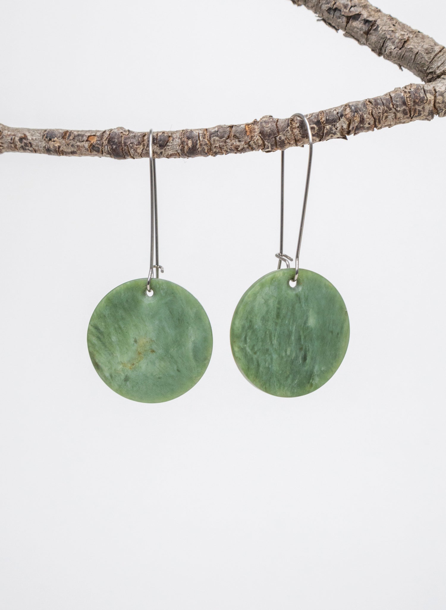 Pounamu Disc Earrings