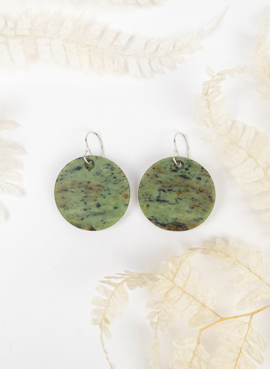 Pounamu Disc Earrings